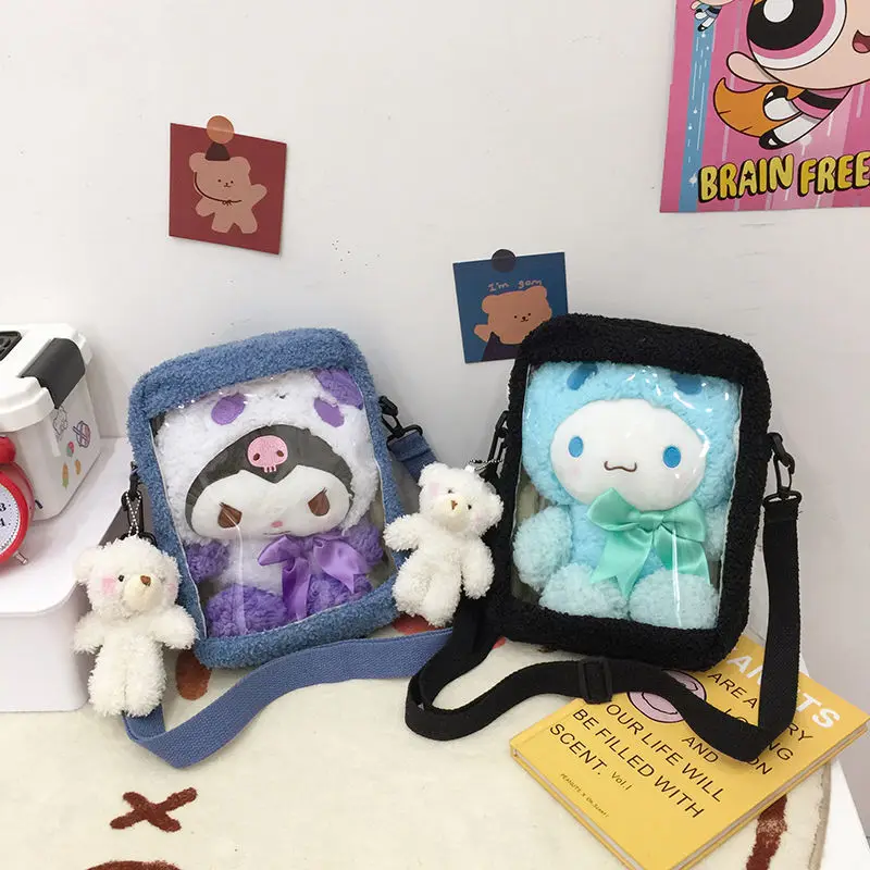 Kawaii Sanrios Messenger Bag Kuromi Cinnamoroll Cartoon Cute Shoulder Bag Two-Dimensional Anime Japanese Doll Bag Girl Gift
Kawaii Sanrios Messenger Bag Kuromi Cinnamoroll Cartoon Cute Shoulder Bag Two-Dimensional Anime Japanese Doll Bag Girl Gift