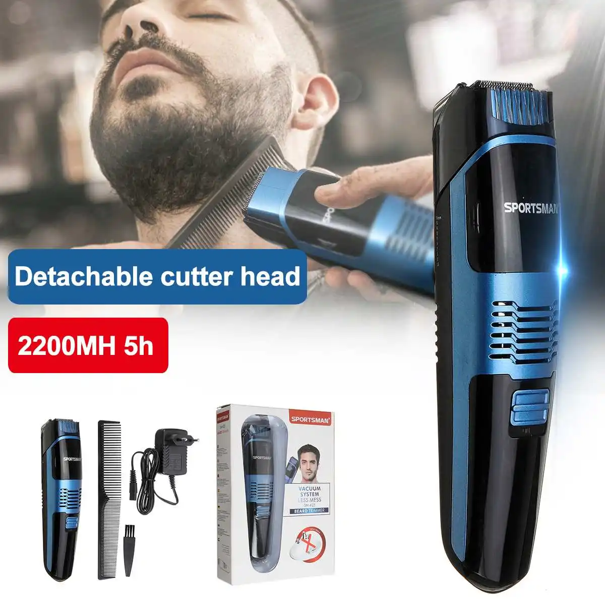 Professional Electric Hair Trimmer Clipper Nose Hair Shaver Beard Haircut USB 2200MH Rechargeable Hair Cutting Machine
Professional Electric Hair Trimmer Clipper Nose Hair Shaver Beard Haircut USB 2200MH Rechargeable Hair Cutting Machine