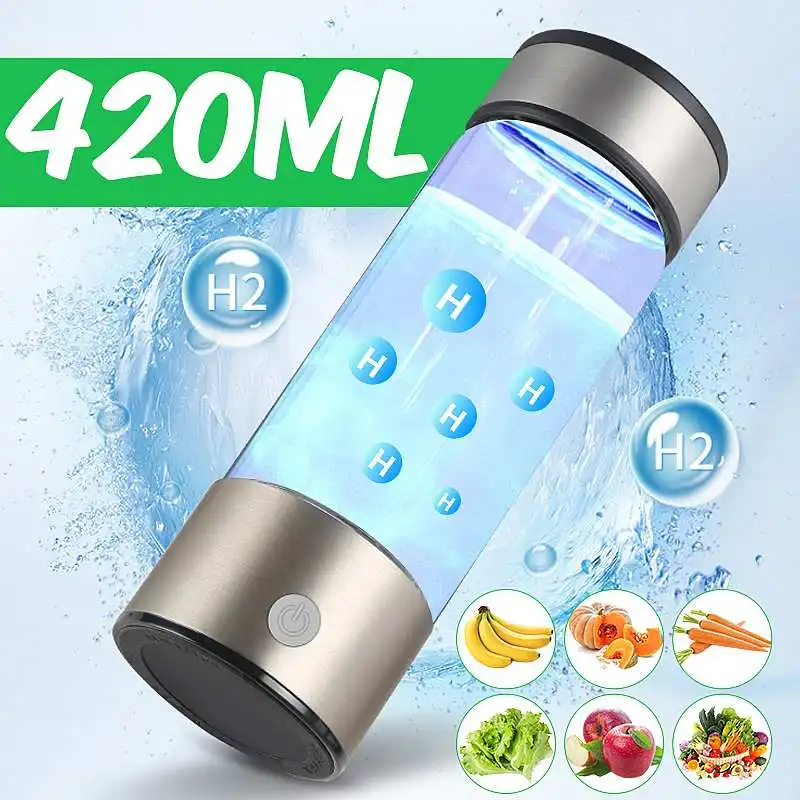 420ML Hydrogens-rich Water Cup Portable Water Ionizer Bottle Rechargeable Negative Ion Water Cup Water Generator Alkaline 3mins
420ML Hydrogens-rich Water Cup Portable Water Ionizer Bottle Rechargeable Negative Ion Water Cup Water Generator Alkaline 3mins