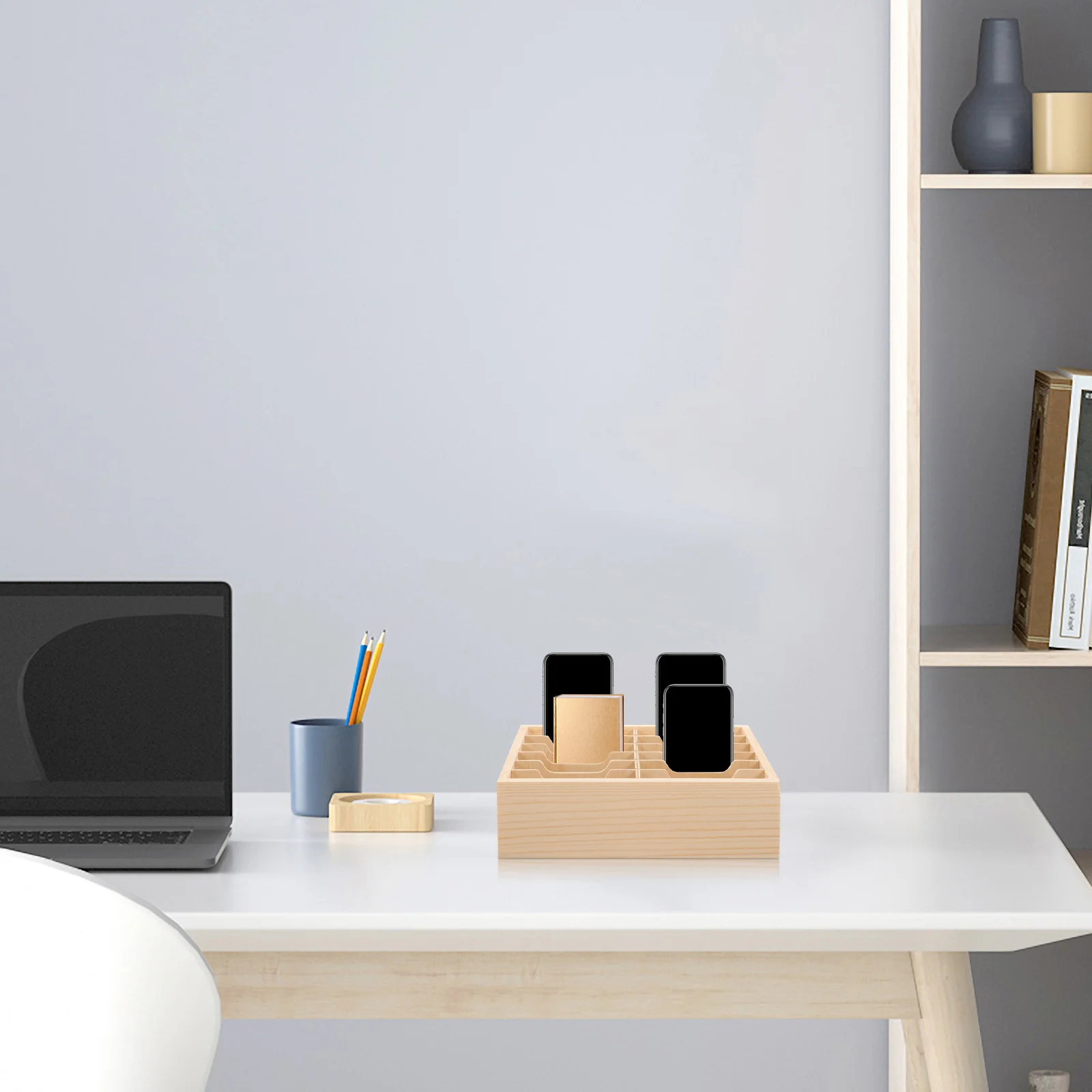 Telephone Desktop Container Wooden Vanity Organizer Cell Holder Classroom Multiple Storage Case Office
Telephone Desktop Container Wooden Vanity Organizer Cell Holder Classroom Multiple Storage Case Office