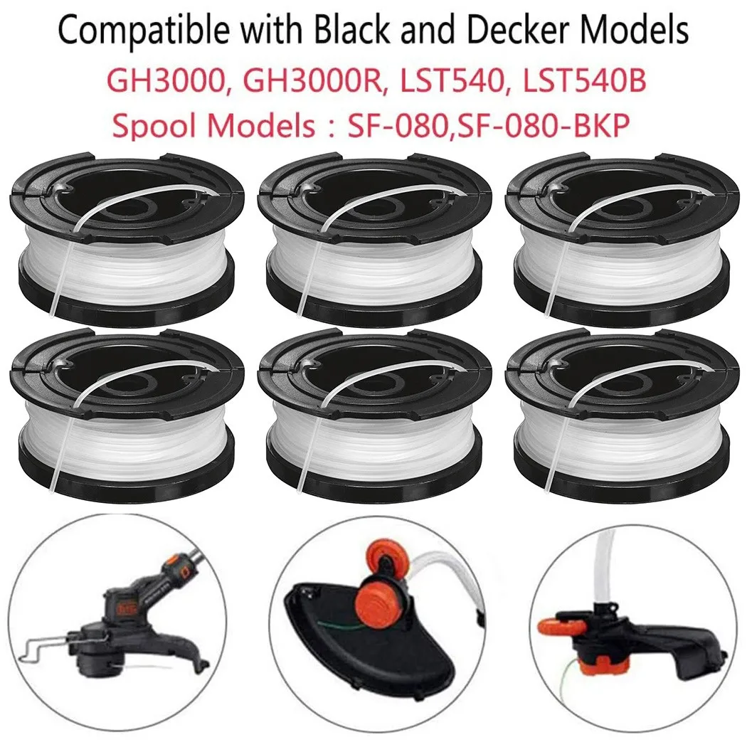 6 шт., шпули для триммера Black & Decker A6481, ST4525, ST6600, ST7000, ST7200, ST7200-CA, ST7500, ST7700, ST7701, STC18
6 шт., шпули для триммера Black & Decker A6481, ST4525, ST6600, ST7000, ST7200, ST7200-CA, ST7500, ST7700, ST7701, STC18
