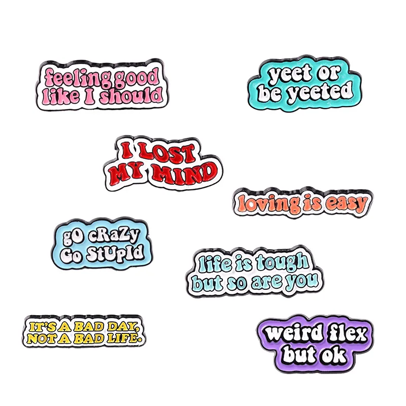 Loving Easy Letter Brooch Alloy Letter Brooch Personality Trend Paint Clothing Accessories Spot Wholesale Lapel Pin
Loving Easy Letter Brooch Alloy Letter Brooch Personality Trend Paint Clothing Accessories Spot Wholesale Lapel Pin