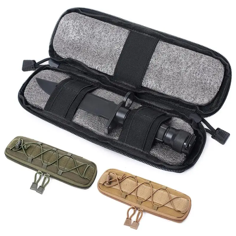 

Тактическая Сумка для ножей с системой «Молле», карманный нейлоновый уличный охотничий поясной набор, военный армейский чехол, сумка для ножей для повседневного использования, складной держатель для ножей, сумка