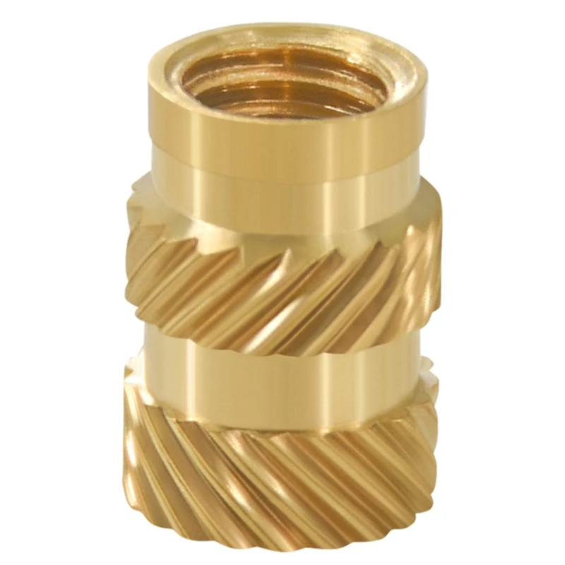 

M2EC Brass Nut Threaded Rod M3 100Pcs Insert Knurled Nuts Brass Hot Melt Inset Heating Molding Copper Thread Inserts Nut