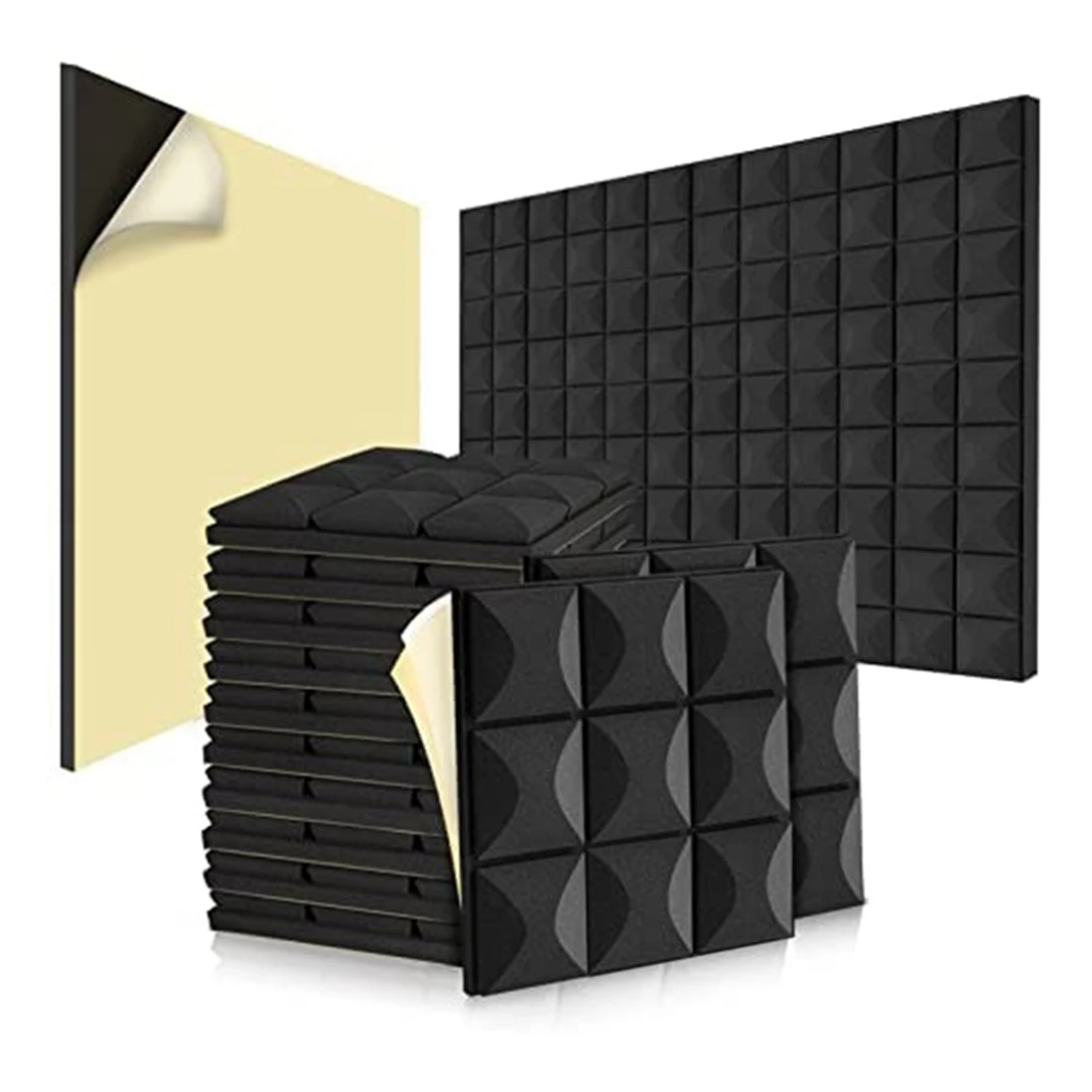 24 Pack Mushroom Acoustic Foam Panels, Self-Adhesive Acoustic Foam Panels,Absorbs Noise Reduction,for Music Studio,Black
24 Pack Mushroom Acoustic Foam Panels, Self-Adhesive Acoustic Foam Panels,Absorbs Noise Reduction,for Music Studio,Black