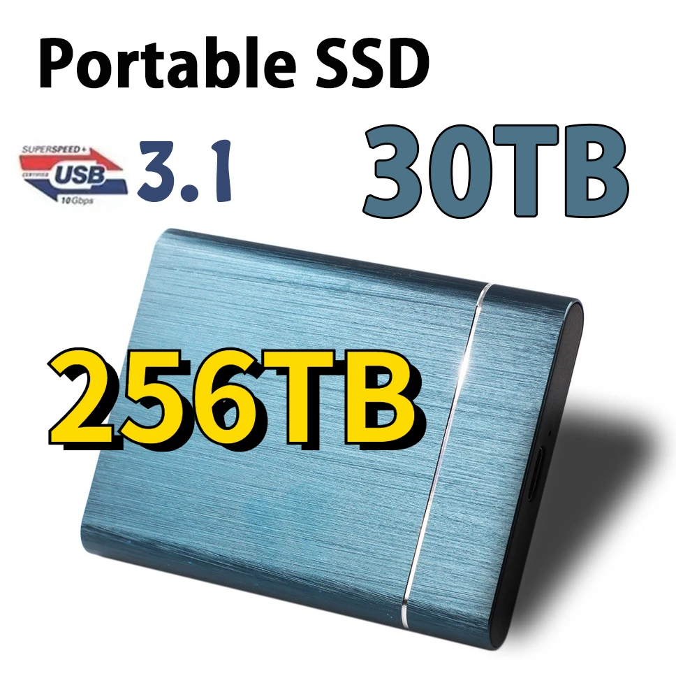 256TB Portable SSD USB 3.1 16TB SSD High-speed External Hard Drives Mass Storage Mobile Hard Disks for Desktop Laptop Android
256TB Portable SSD USB 3.1 16TB SSD High-speed External Hard Drives Mass Storage Mobile Hard Disks for Desktop Laptop Android
