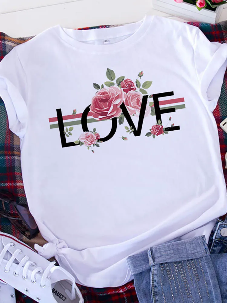 Tee T Female Casual Graphic T-shirts Fashion Printed Love Heart Sweet 90s Short Sleeve Clothing Summer Women Clothes
Tee T Female Casual Graphic T-shirts Fashion Printed Love Heart Sweet 90s Short Sleeve Clothing Summer Women Clothes