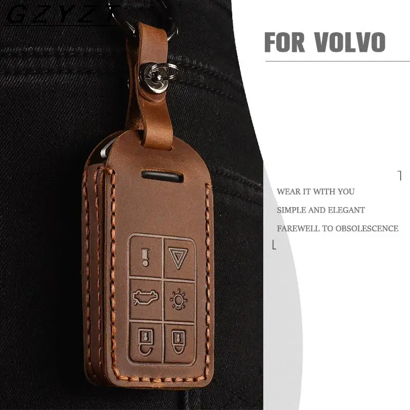 Top Layer Cowhide Car Key Case Cover Fashion Retro Car Key Shell Car Accessories for Volvo XC60 S60 XC90 Smart 5 Keys 6 Keys
Top Layer Cowhide Car Key Case Cover Fashion Retro Car Key Shell Car Accessories for Volvo XC60 S60 XC90 Smart 5 Keys 6 Keys