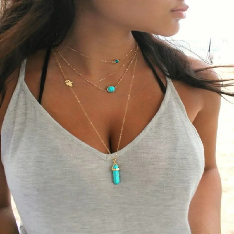 Hexagonal column necklace natural crystal pendant Stone Pendant Necklace women's fashion jewelry Amulet
Hexagonal column necklace natural crystal pendant Stone Pendant Necklace women's fashion jewelry Amulet
