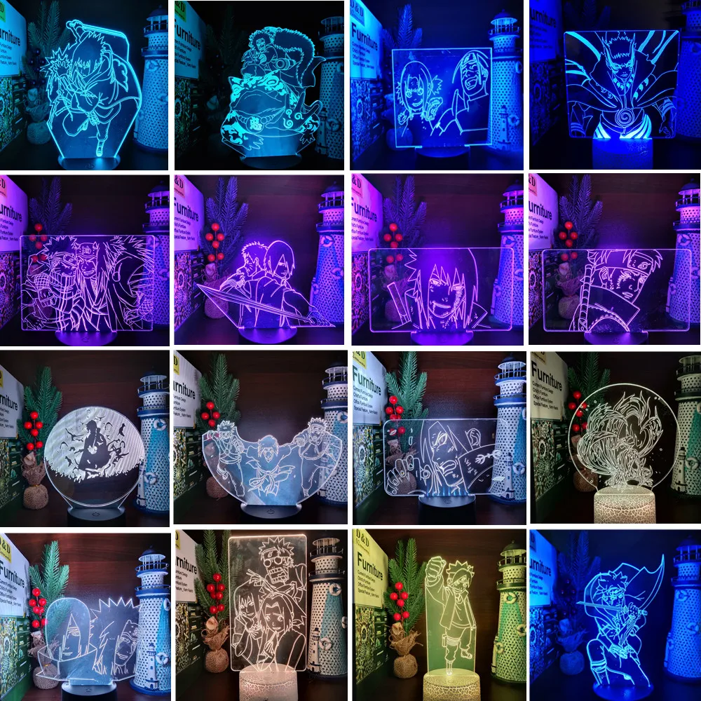 Naruto Shippuden Uzumaki Uchiha Itachi Sasuke Night Lights Action Figures Toy 3D LED Doll Rock Lee Xmas Gift Manga Lamp Juguetes
Naruto Shippuden Uzumaki Uchiha Itachi Sasuke Night Lights Action Figures Toy 3D LED Doll Rock Lee Xmas Gift Manga Lamp Juguetes