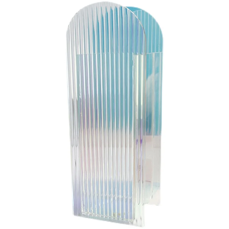 Colorful acrylic transparent vase and flower arranging device in the living room
Colorful acrylic transparent vase and flower arranging device in the living room