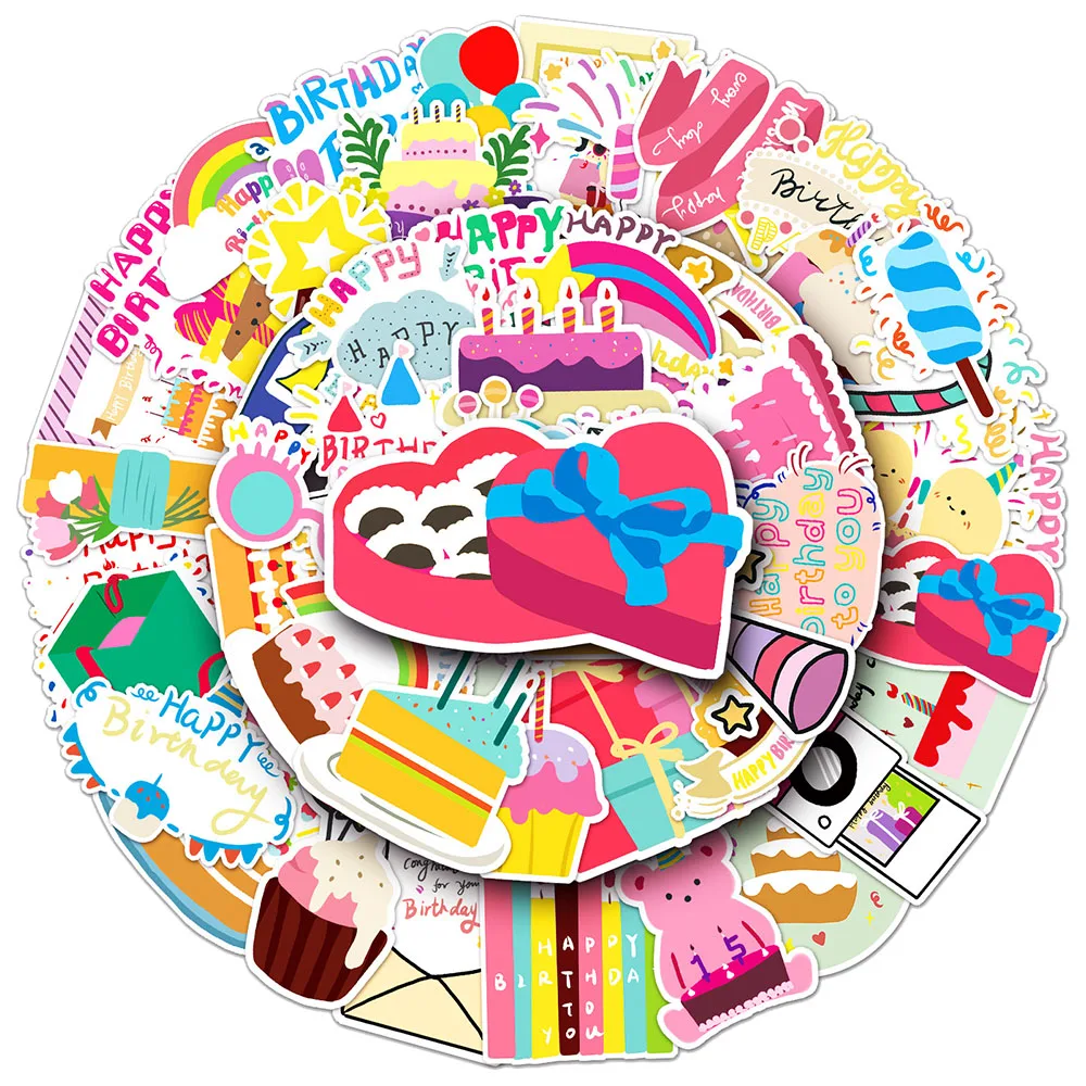 10/30/50PCS Happy Birthday Cartoon Stickers Colorful Graffiti Decals Kids Toy Gift DIY Gift Suitcase Party Wall Travel Sticker
10/30/50PCS Happy Birthday Cartoon Stickers Colorful Graffiti Decals Kids Toy Gift DIY Gift Suitcase Party Wall Travel Sticker