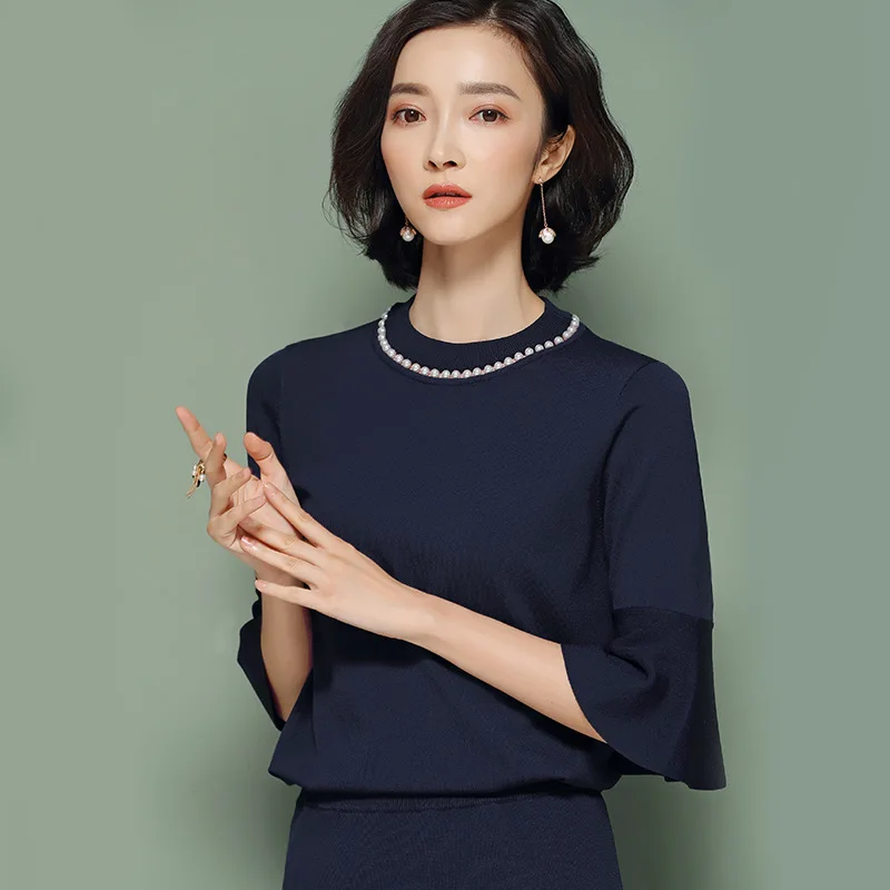 2022 summer thin round neck pregnant women's pullover flare sleeve T-shirt Black
2022 summer thin round neck pregnant women's pullover flare sleeve T-shirt Black