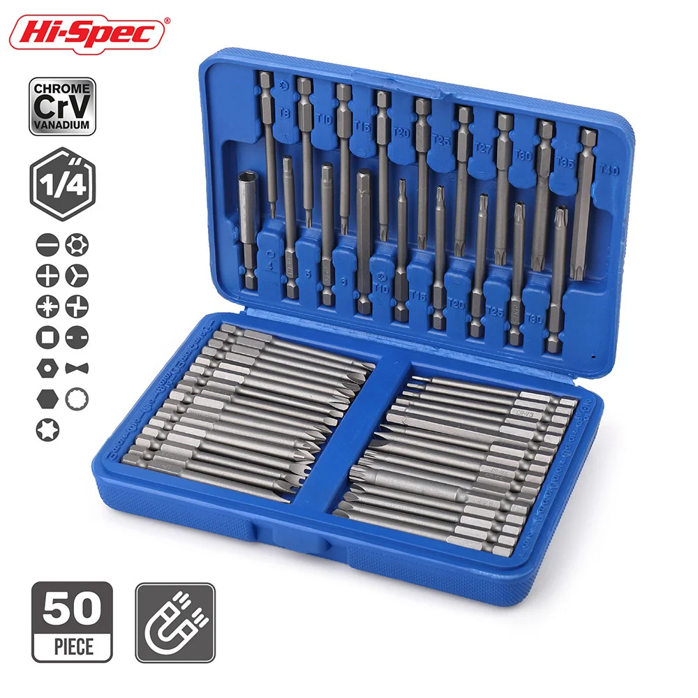 50PC Extra Long Bit Set Magnetic Security Tamper Proof Screwdriver Bit Set Hex Torx Flat Head Screw Driver Drill Bit
50PC Extra Long Bit Set Magnetic Security Tamper Proof Screwdriver Bit Set Hex Torx Flat Head Screw Driver Drill Bit