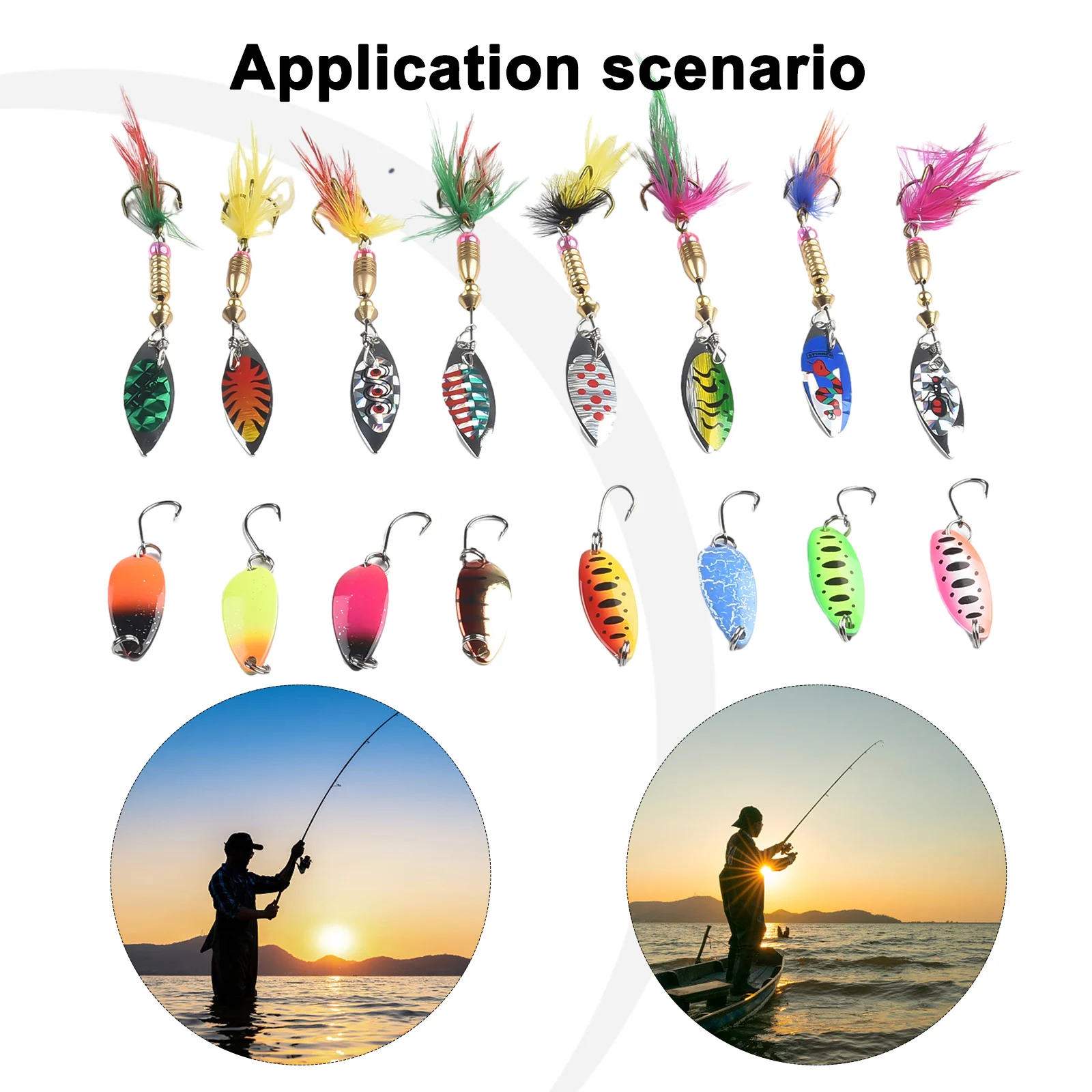 Metal Spoon Lure Set Water-resistant Oxford Fabric Storage Bag Sequins Trout Bait Double-sided With EVA Cushion Fishing Lure
Metal Spoon Lure Set Water-resistant Oxford Fabric Storage Bag Sequins Trout Bait Double-sided With EVA Cushion Fishing Lure