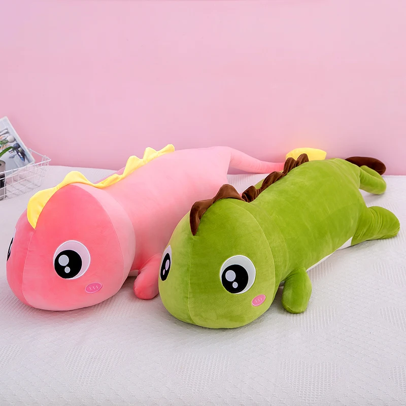 

Симпатичные мягкие плюшевые игрушки динозавр с большими глазами, 165 см, подушка для офиса с мягкими животными, домашняя комфортная подушка, рождественский подарок, кукла для девочки