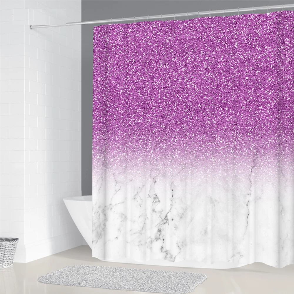 

Pink Glisten Dream Printed Shower Curtain with Hook Waterproof Bathroom Curtain Polyester Curtain 3D Shower Curtains 180x180cm