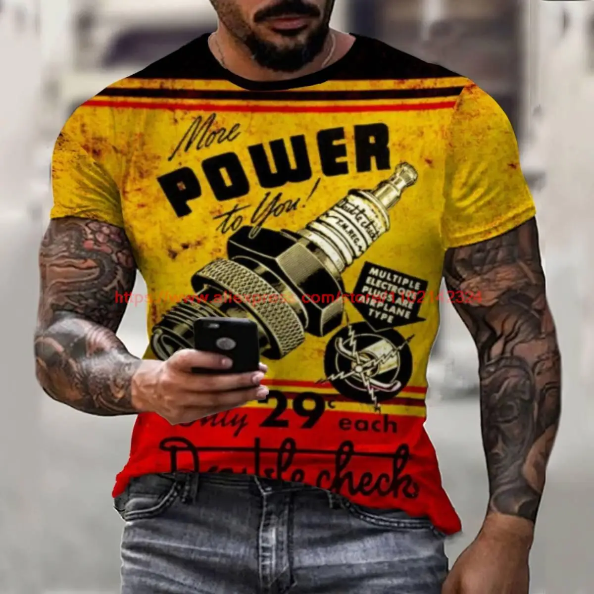 New Men's T-Shirts Short Sleeve Champion Spark Plug Tin Logo Art Retro Style Man Cave Garage Auto Parts Harajuku Design
New Men's T-Shirts Short Sleeve Champion Spark Plug Tin Logo Art Retro Style Man Cave Garage Auto Parts Harajuku Design