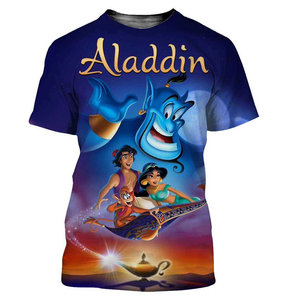 Disney T-Shirts Aladdin Cartoon Anime 3D Print Streetwear Men Women Fashion Oversized T Shirt Kids Boys Girls Tees Tops Clothing
Disney T-Shirts Aladdin Cartoon Anime 3D Print Streetwear Men Women Fashion Oversized T Shirt Kids Boys Girls Tees Tops Clothing