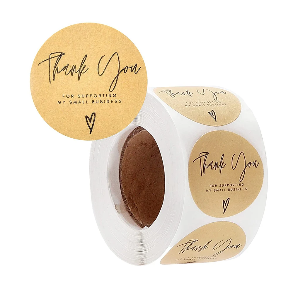 Белые круглые наклейки «Спасибо за поддержку моего бизнеса» из крафт-бумаги
Белые круглые наклейки «Спасибо за поддержку моего бизнеса» из крафт-бумаги