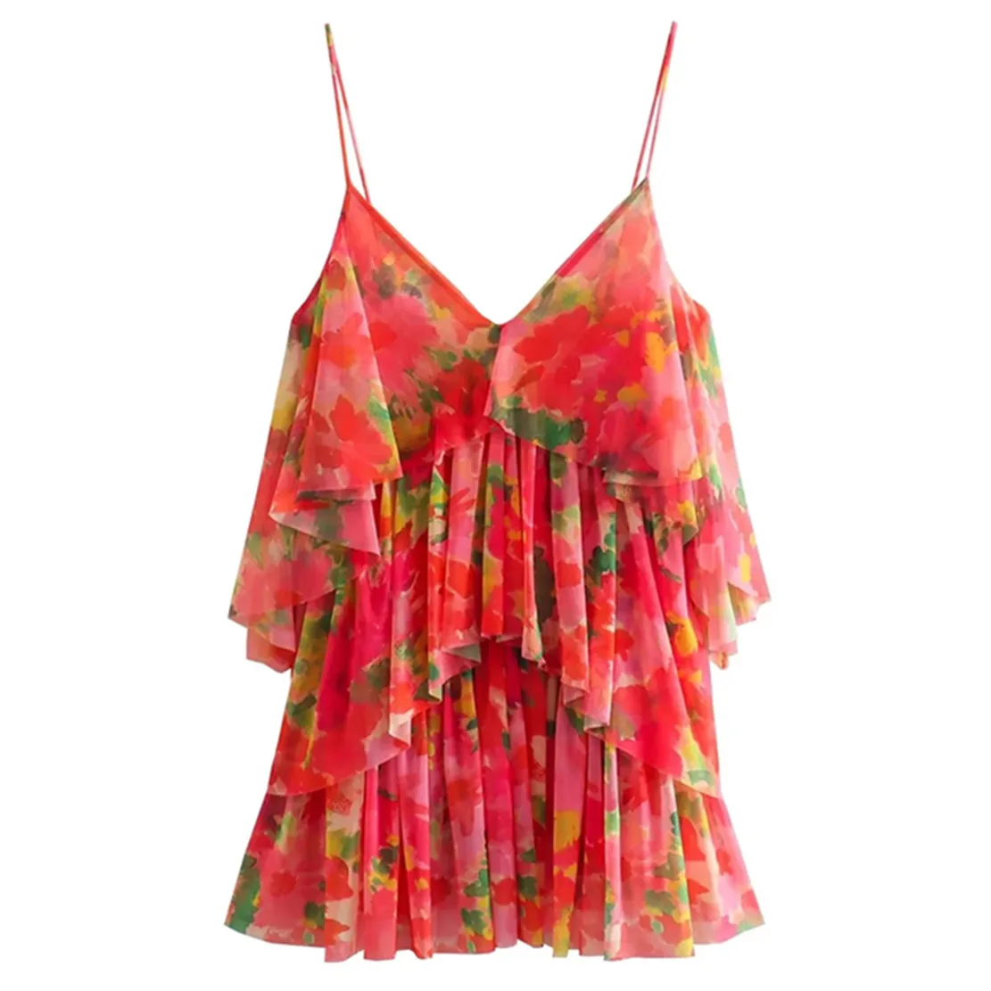 Женское мини-платье без бретелек, с тропическим принтом
Женское мини-платье без бретелек, с тропическим принтом