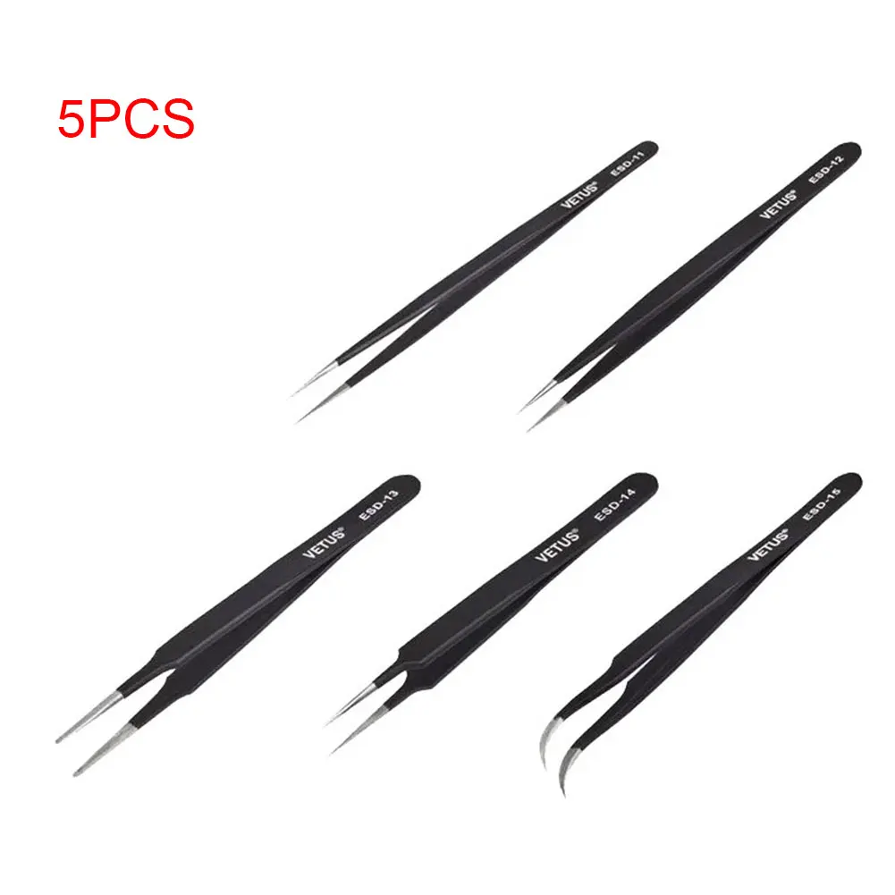 5pcs Tools Make Up Straight Curved Portable Durable Stainless Steel Multipurpose Handheld Home Anti-static Tweezer
5pcs Tools Make Up Straight Curved Portable Durable Stainless Steel Multipurpose Handheld Home Anti-static Tweezer