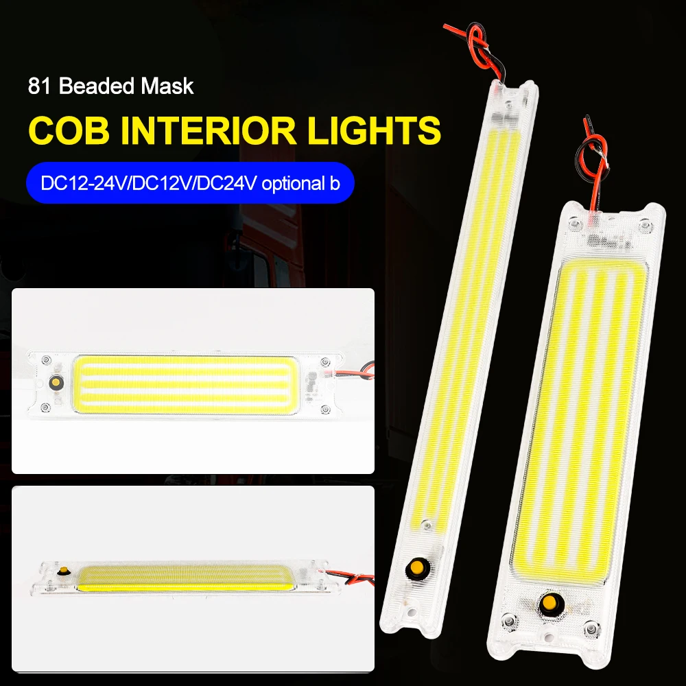 Acrylic Shell 12-24V Car Reading LED Night Strip Light Interior Light Ceiling Lamp for Van Lorry Truck Camper Boat With Switch
Acrylic Shell 12-24V Car Reading LED Night Strip Light Interior Light Ceiling Lamp for Van Lorry Truck Camper Boat With Switch