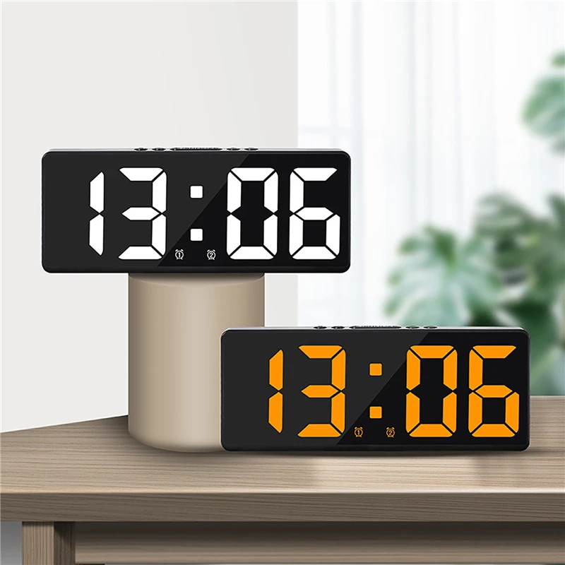 Digital Alarm Table Clock LED Electronic Desktop Clock Large Brightness Adjustment Voice Control Clock for Home Bedroom Decor
Digital Alarm Table Clock LED Electronic Desktop Clock Large Brightness Adjustment Voice Control Clock for Home Bedroom Decor