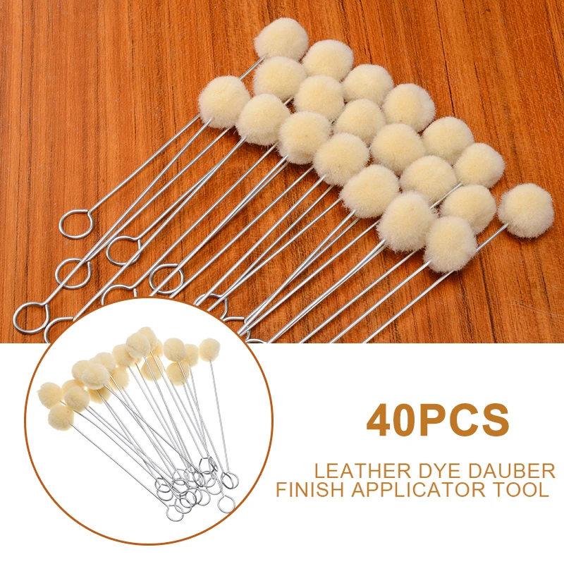 40pcs Round Wool Daubers With Metal Handle For Dye Dauber Applicator Assisted Dyeing Tools Leather Tool Accessories
40pcs Round Wool Daubers With Metal Handle For Dye Dauber Applicator Assisted Dyeing Tools Leather Tool Accessories