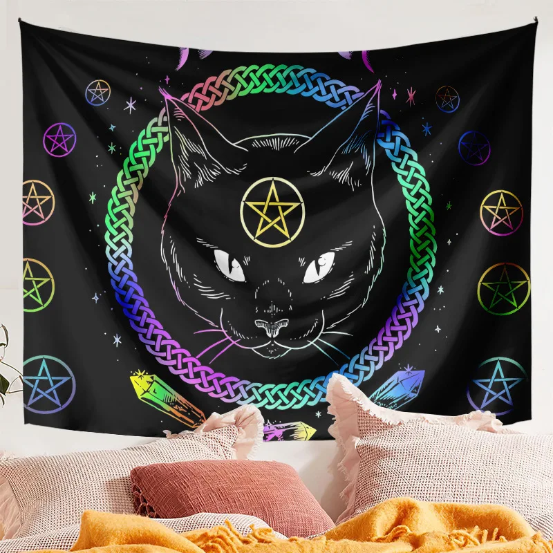 Black Witchcraft Cat Tapestry Mysterious Divination Baphomet Occult Bed Cover Wall Hanging Home Decor Blanket Ceiling Decoration
Black Witchcraft Cat Tapestry Mysterious Divination Baphomet Occult Bed Cover Wall Hanging Home Decor Blanket Ceiling Decoration