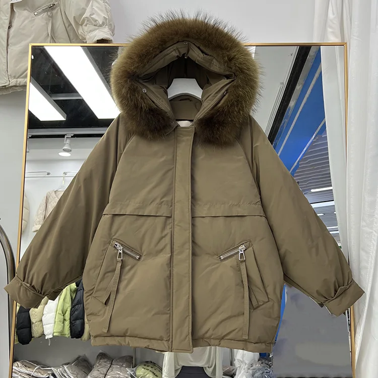 2022 Korean Women's Down Jacket New Hooded Fur Collar Loose Slim Winter Fashion Long Sleeve Solid Color Casual Warm Clothes F823
2022 Korean Women's Down Jacket New Hooded Fur Collar Loose Slim Winter Fashion Long Sleeve Solid Color Casual Warm Clothes F823
