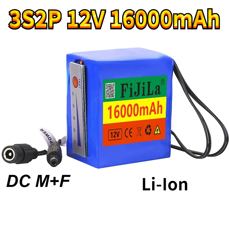 11.1v/12.6v lithium battery 12v 18650 3s2p 16000mah indicator light for fish detector underwater fishing camera
11.1v/12.6v lithium battery 12v 18650 3s2p 16000mah indicator light for fish detector underwater fishing camera