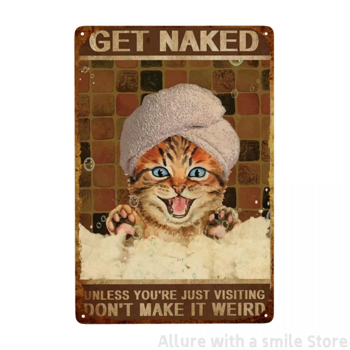 Funny Tabby Cat for No Coffee No Workee Tin Sign Plates for Cafe Office Home Farmhouse Bathroom Kitchen Wall Decor for Cat Lover
Funny Tabby Cat for No Coffee No Workee Tin Sign Plates for Cafe Office Home Farmhouse Bathroom Kitchen Wall Decor for Cat Lover