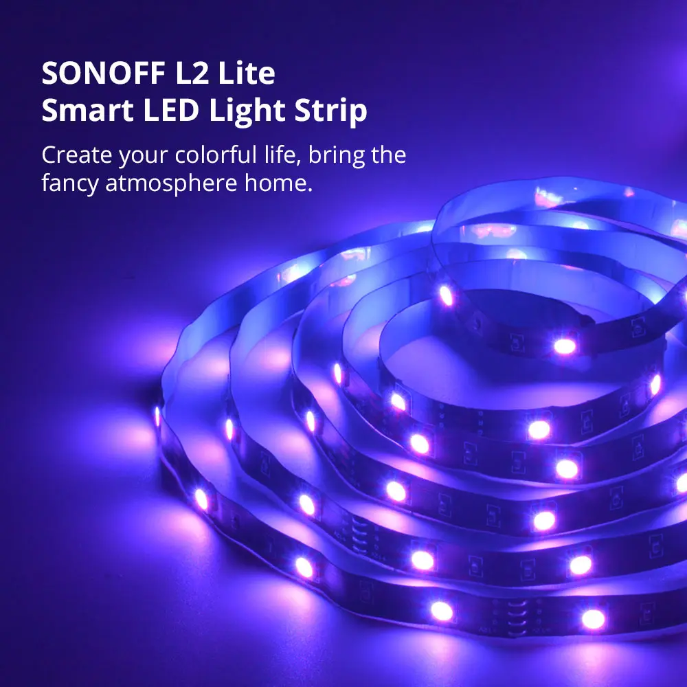 Умная Гибкая RGB-лента SONOFF L2 Lite с регулируемой яркостью, 5 м
Умная Гибкая RGB-лента SONOFF L2 Lite с регулируемой яркостью, 5 м