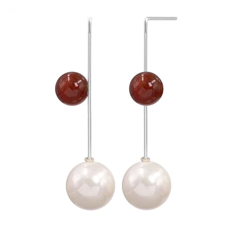 925 Sterling Silver Natural Agate Pearl Drop Earrings for Women Jewelry Wedding Party Gift
925 Sterling Silver Natural Agate Pearl Drop Earrings for Women Jewelry Wedding Party Gift