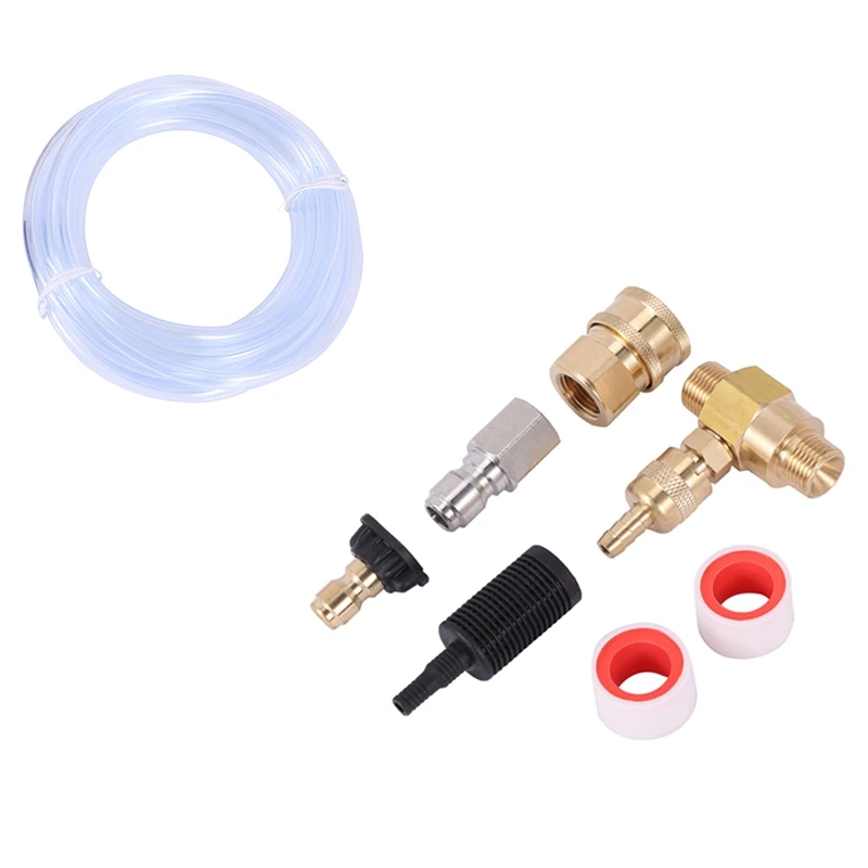 3X Pressure Washer Chemical Injector Kit Adjustable Soap Dispenser, 3/8 Inch Quick Connect, 10 Ft Siphon Hose
3X Pressure Washer Chemical Injector Kit Adjustable Soap Dispenser, 3/8 Inch Quick Connect, 10 Ft Siphon Hose