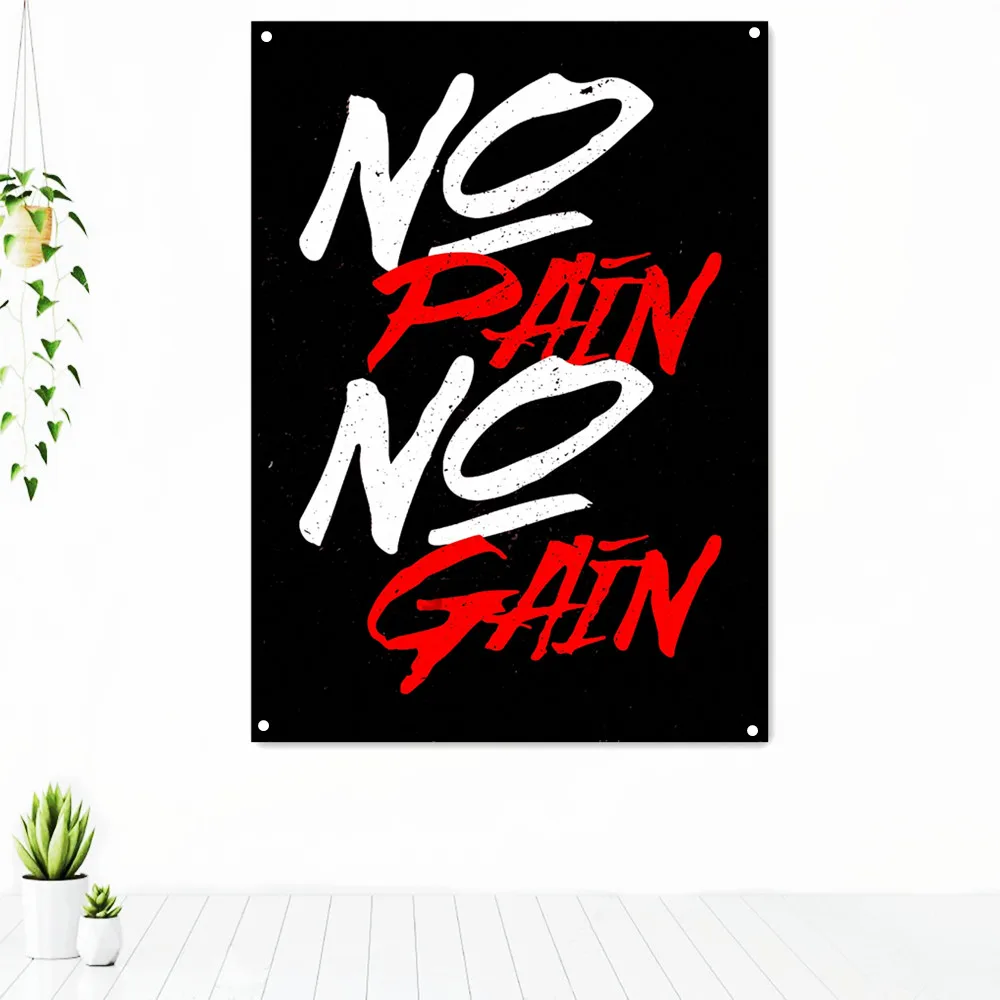 NO PAIN NO GAIN. Inspirational Wall Art Posters Tapestry Secret to Success Motivational Banners Flag Office Classroom Wall Decor
NO PAIN NO GAIN. Inspirational Wall Art Posters Tapestry Secret to Success Motivational Banners Flag Office Classroom Wall Decor