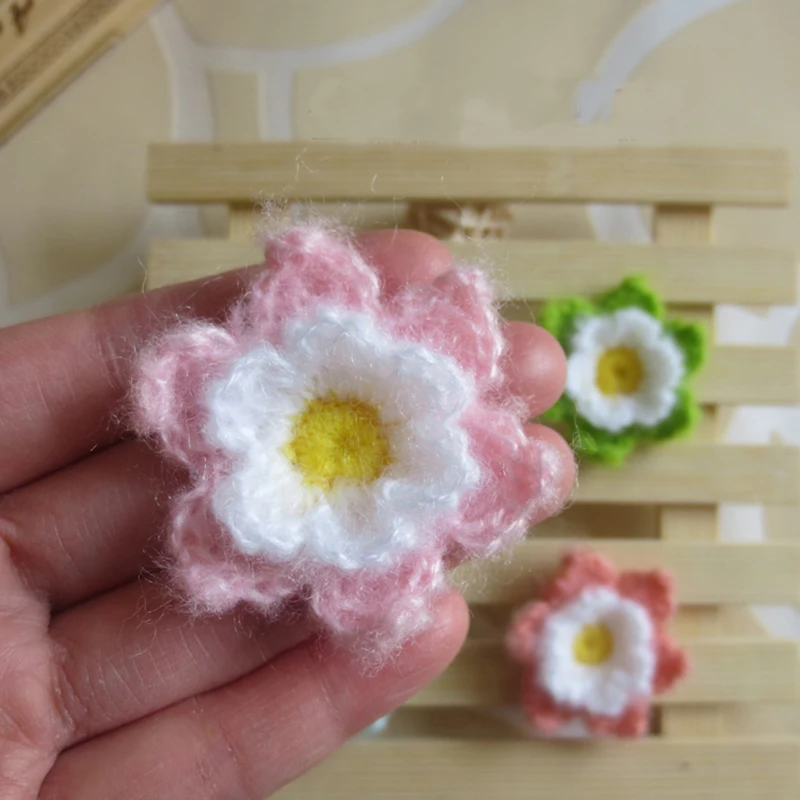 40PCS/Lot 5cm DIY Yarn Flower Cloth Paste Handmade Crochet Knitted Applique Patchwork Needlework Sewing Accessories 139
40PCS/Lot 5cm DIY Yarn Flower Cloth Paste Handmade Crochet Knitted Applique Patchwork Needlework Sewing Accessories 139