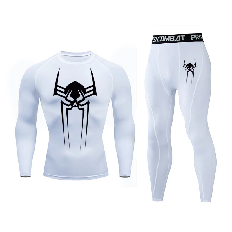 

Men Compression Long Sleeve Running Suit Rashgard Top Tights Pants Men's Gym Fitness Training Sport Sets Male Sportswear