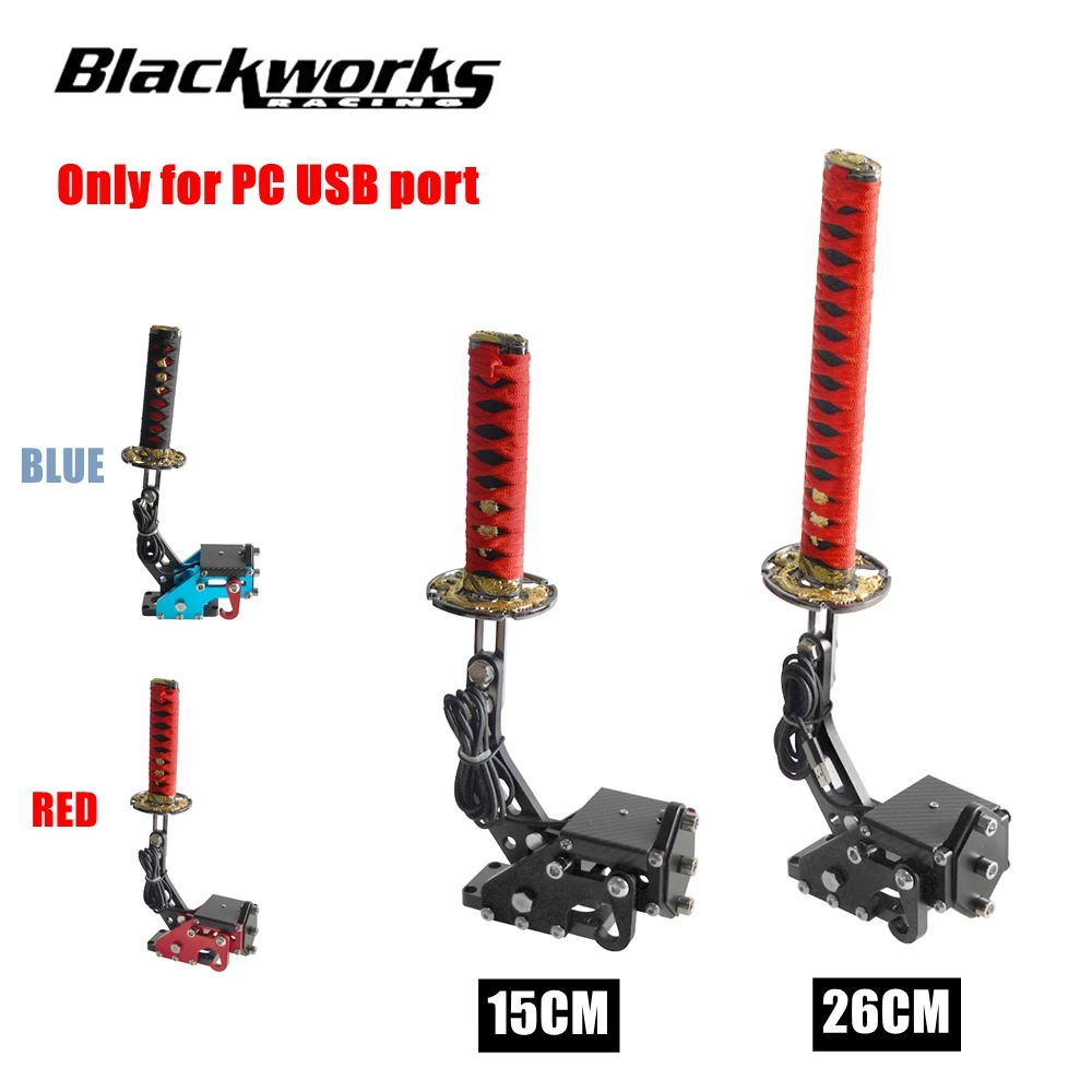 

USB Katana Handbrake 15CM/26CM Samurai Sword Handbrake For G25/27/29 T300 T500 PC SIM Racing Games Black&Red without Clamp