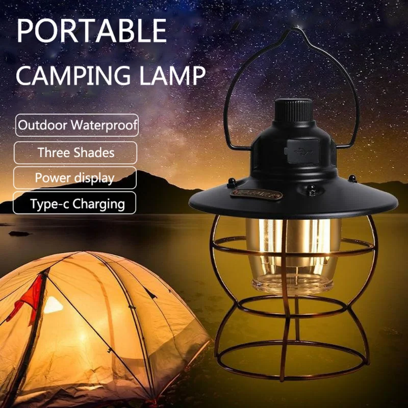 Mini Retro Metal Chandelier Warm Light Portable Lighting LED Camping Light Rechargeable Light Outdoor Tent Lamp Decor Lanterns
Mini Retro Metal Chandelier Warm Light Portable Lighting LED Camping Light Rechargeable Light Outdoor Tent Lamp Decor Lanterns
