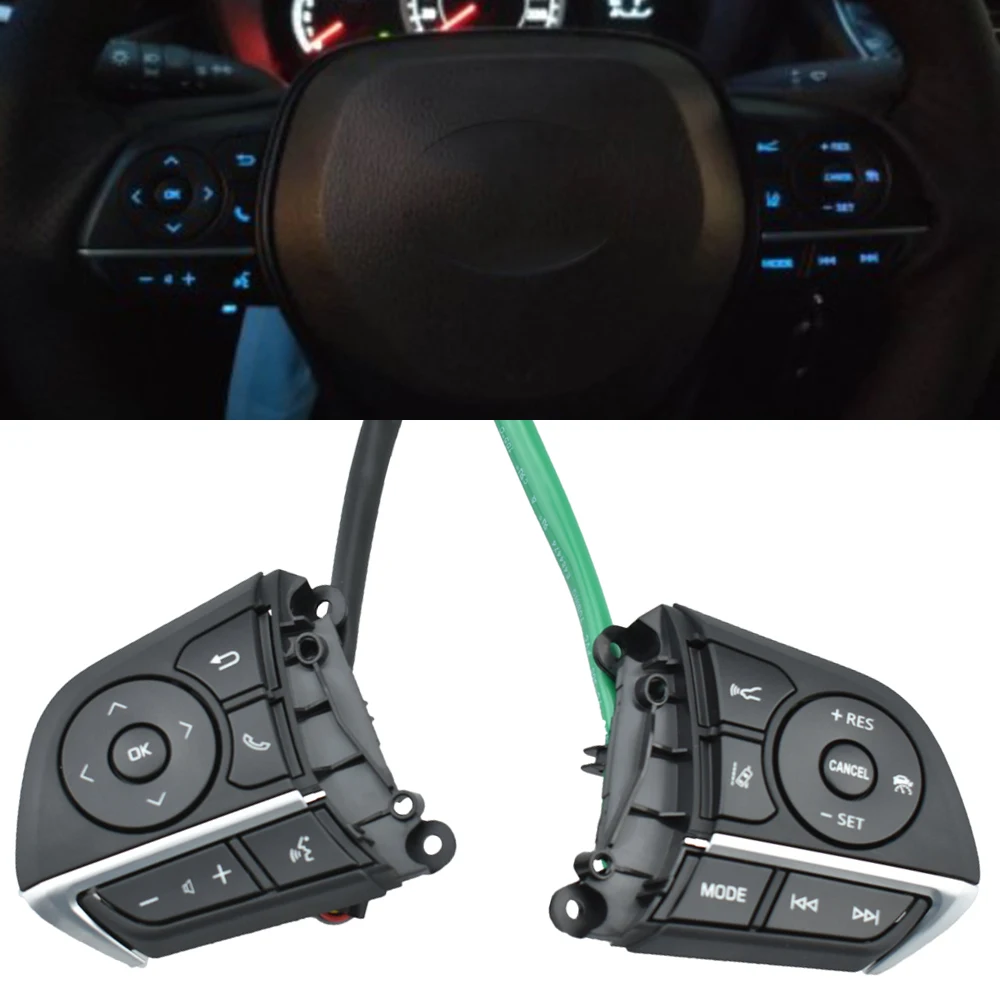Автомобильный многофункциональный переключатель рулевого колеса круиз-контроля для 2019 Toyota Corolla Levin RAV4
Автомобильный многофункциональный переключатель рулевого колеса круиз-контроля для 2019 Toyota Corolla Levin RAV4