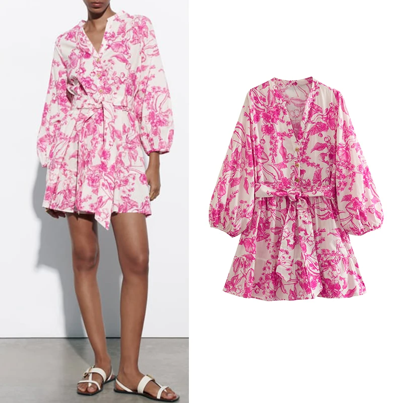 2023 Women Dress Summer Ladie Print Dress New Fashion With A Belt Printing Dresses For Women High Street Female Clothes
2023 Women Dress Summer Ladie Print Dress New Fashion With A Belt Printing Dresses For Women High Street Female Clothes