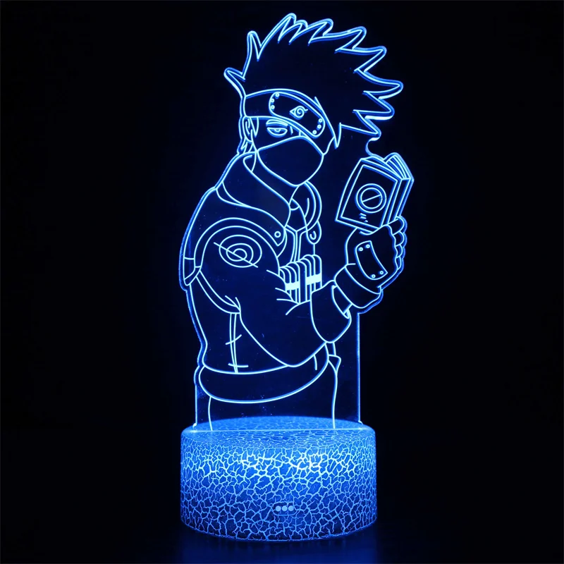 Anime Naruto Kakashi Action Figures 3D LED Night Light Transparent Acrylic 7-color Touch Remote Control Desk Lamp Gift Hot Toys 
Anime Naruto Kakashi Action Figures 3D LED Night Light Transparent Acrylic 7-color Touch Remote Control Desk Lamp Gift Hot Toys