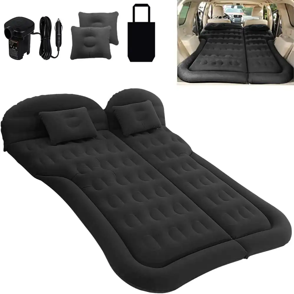 SUV Air Mattress Flocking Travel Mattress ,Inflatable Car Mattress with 2 Pillows,Car Sleeping Bed Black
SUV Air Mattress Flocking Travel Mattress ,Inflatable Car Mattress with 2 Pillows,Car Sleeping Bed Black