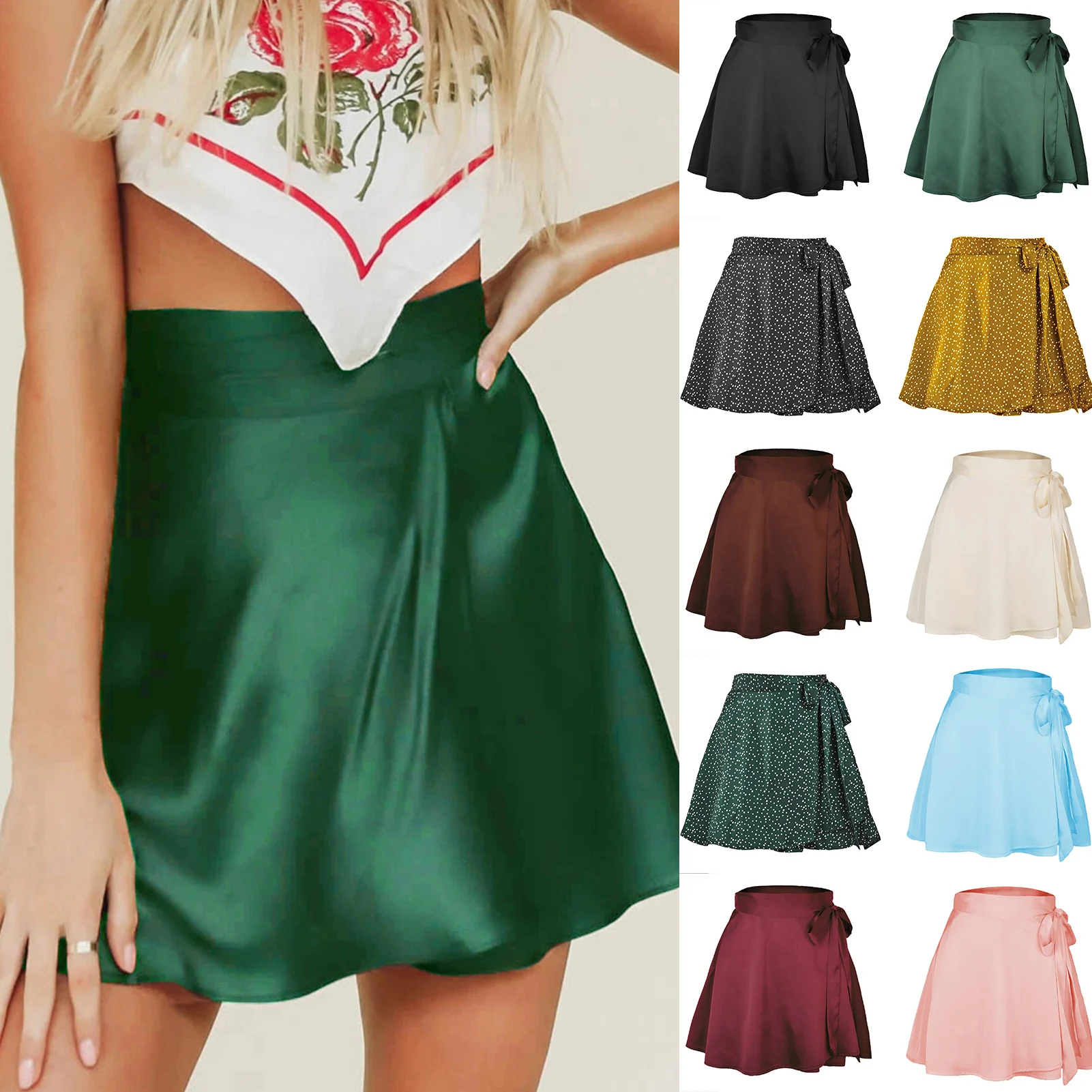 High Waist Party Skirt Lace Up Summer Lightweight Skirts Chiffon Satin Short Skirt Soft Fitted for Women Work Vacation
High Waist Party Skirt Lace Up Summer Lightweight Skirts Chiffon Satin Short Skirt Soft Fitted for Women Work Vacation