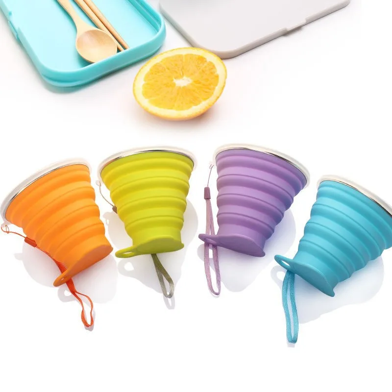 Silicone Collapsible Travel Cup 270ml BPA FREE Folding Camping Cup with Lid Reusable Expandable Drinkware for Outdoor Hiking
Silicone Collapsible Travel Cup 270ml BPA FREE Folding Camping Cup with Lid Reusable Expandable Drinkware for Outdoor Hiking