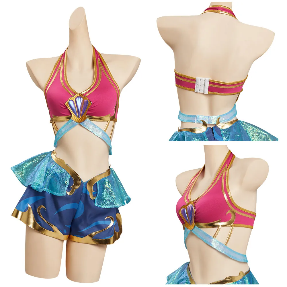LoL Seraphine Song of Ocean Skin Swimsuit Cosplay Costume Bikini Top Shorts Outfits Halloween Carnival Suit
LoL Seraphine Song of Ocean Skin Swimsuit Cosplay Costume Bikini Top Shorts Outfits Halloween Carnival Suit