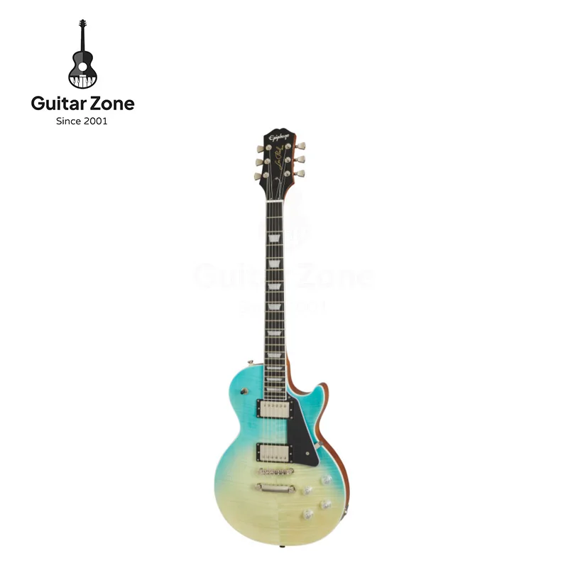 Epiphone Les Paul Modern Figured Professional Electric Guitar Caribbean Blue Fade Caffe Latte Fade Magma Orange Fade 
Epiphone Les Paul Modern Figured Professional Electric Guitar Caribbean Blue Fade Caffe Latte Fade Magma Orange Fade