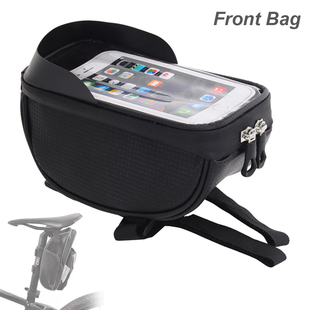 Waterproof Bike Bag with 6.5 inch Touch Screen Phone Holder Bicycle Front Frame Handlebar Bag Cycling Bag Pouch Accessories
Waterproof Bike Bag with 6.5 inch Touch Screen Phone Holder Bicycle Front Frame Handlebar Bag Cycling Bag Pouch Accessories